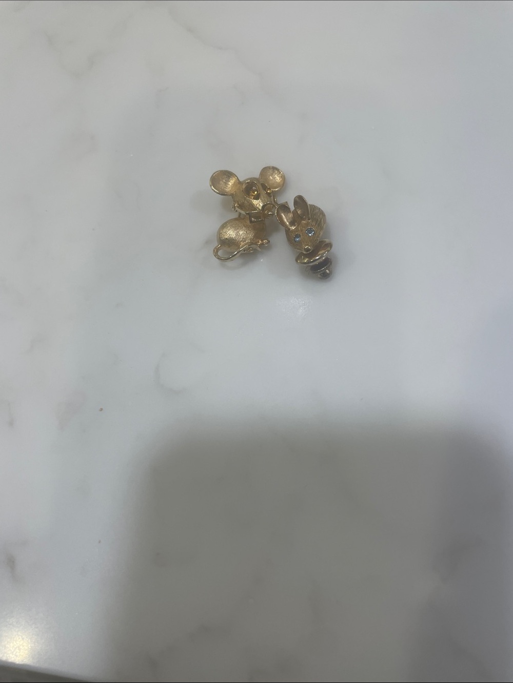 Two vintage mouse pins